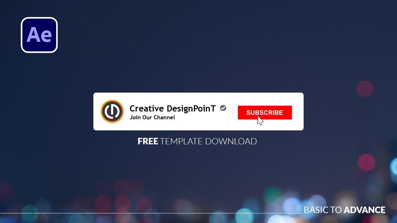 Create Subscribe Button Animation for YouTube in After Effects