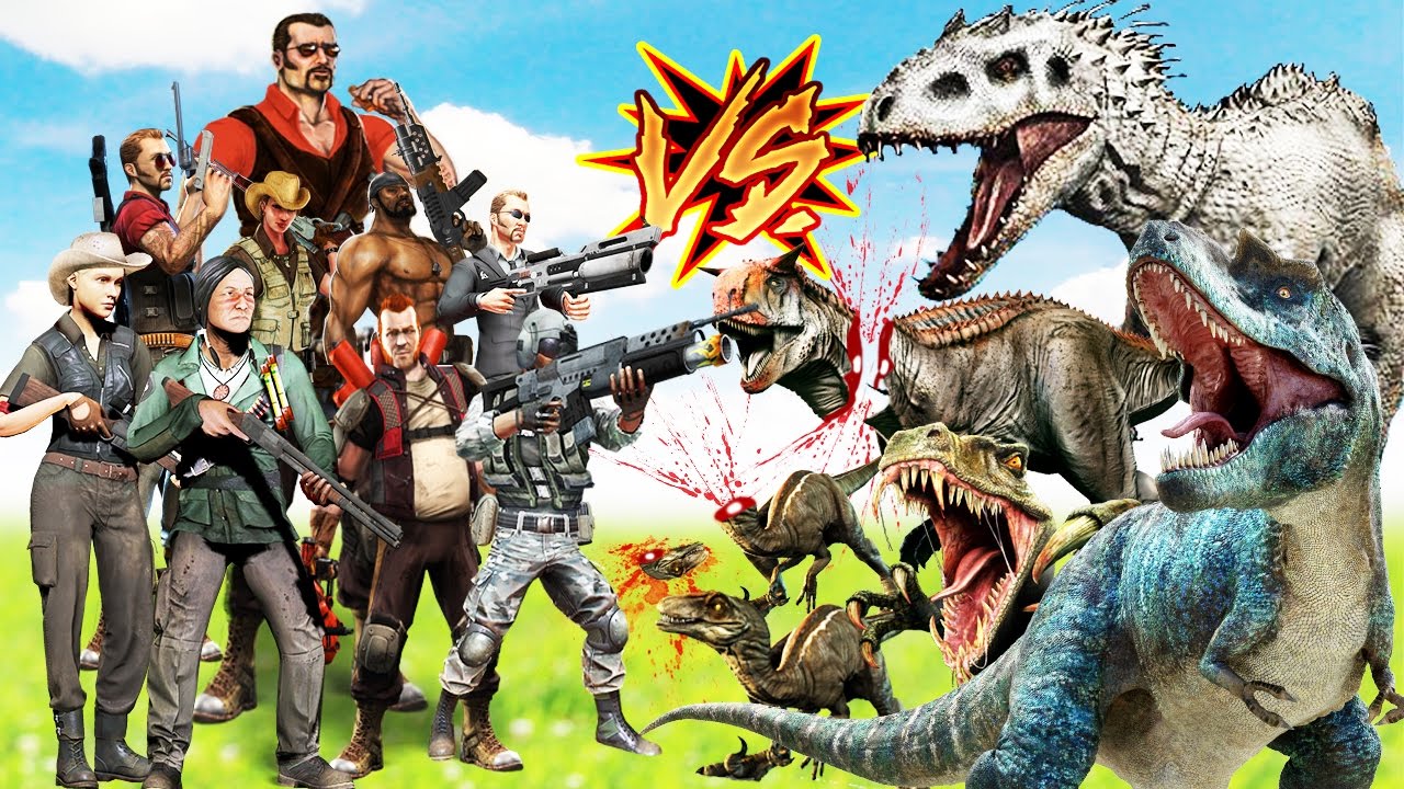 TODOS LOS HUMANOS VS TODOS LOS DINOSAURIOS | PRIMAL CARNAGE