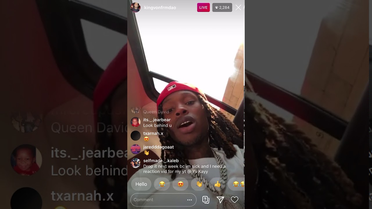 King Von On Instagram Live