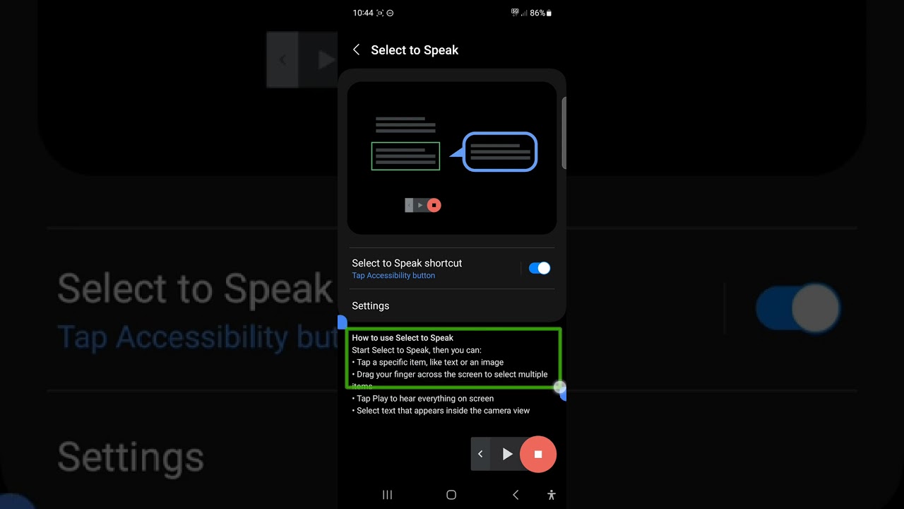 Speech Selection on Android Phone    How to Use and Configure