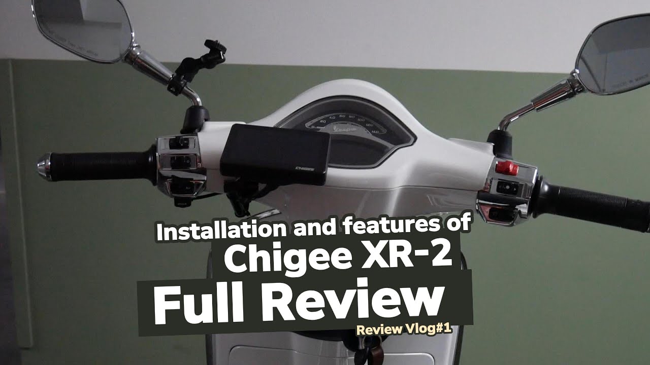 Review Video on Chigee Xr-2 installed on my Vespa Primavera. Features and Setup.