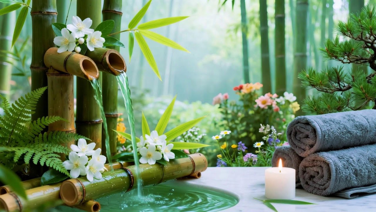 Soothing Relaxing Music 🌻 Peace of Mind, Anxiety Relief,Spa Relax Water,Calm Sleep 24 Hours 49