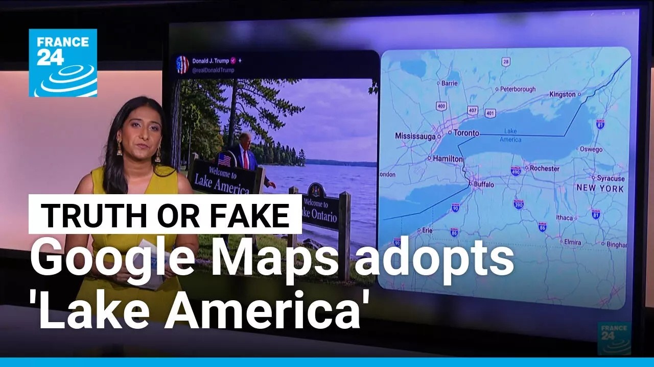 Google Maps changes Lake Ontario to 'Lake America' as MapQuest downloads surge &bull; FRANCE 24 English