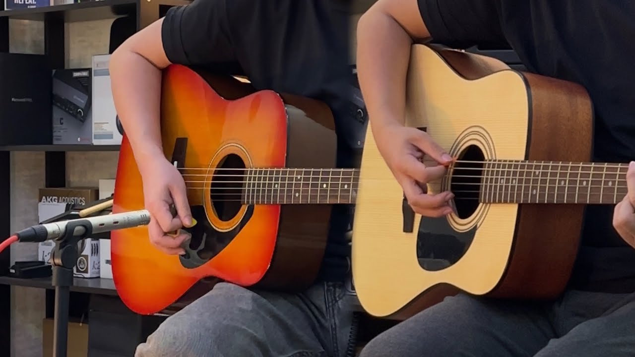 YAMAHA F310 vs CORT AD810 | Sound Test | No Effect!