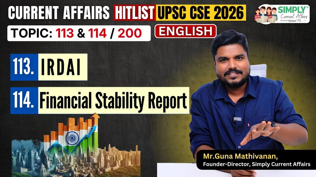 Hitlist (English) | Prelims 2026 | IRDAI (113) | Financial Stability Report (114)