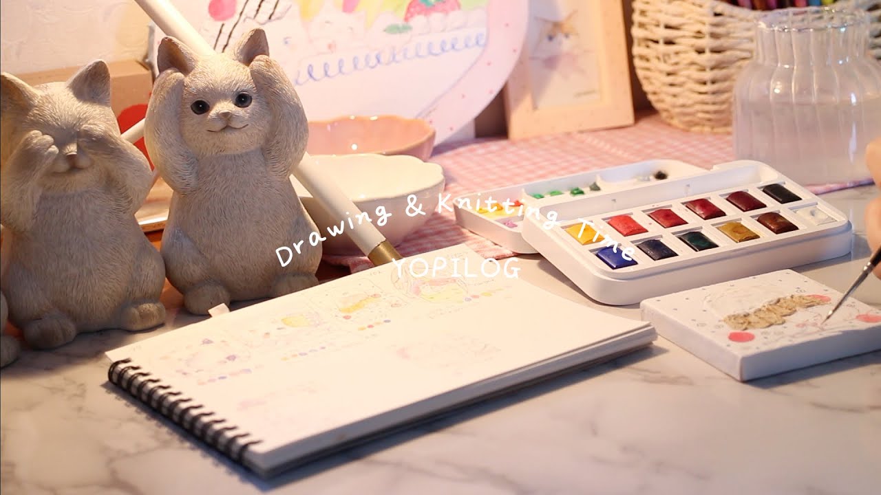 Drawing & Knitting Time | Japanese Illustrator | Lofi | No Talking