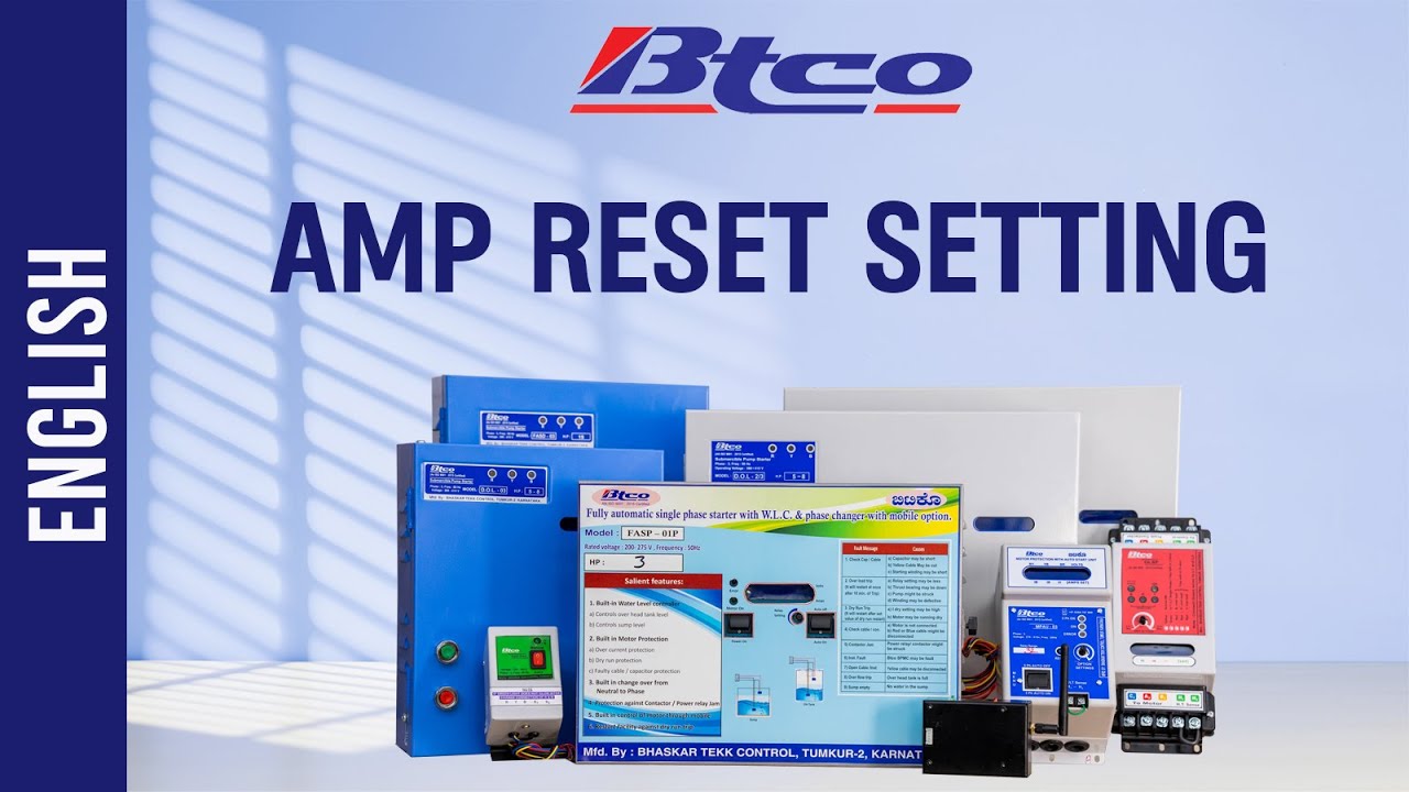 How to Reset Overload Trip Amps on BTCO Submersible Motor Starters - English Tutorial