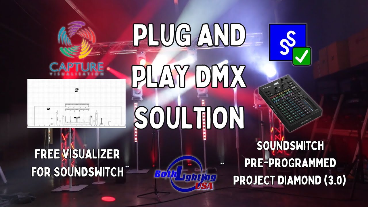 Pre-Programmed Soundswitch DMX Solution | Plug and Play | Free Visualizer