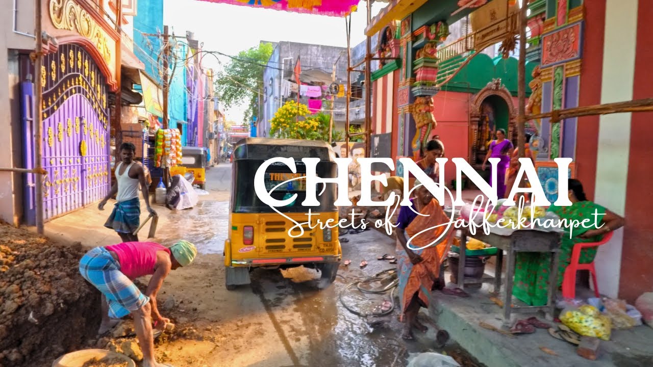 Chennai Sunshine Drive | Streets of Jafferkhanpet [4K]