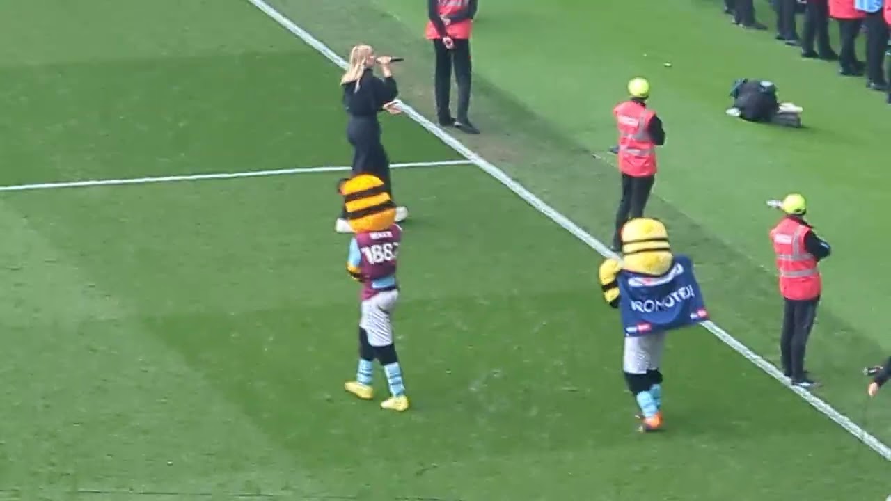 Natasha Beddingfield sings Unwritten Burnley FC celebrations