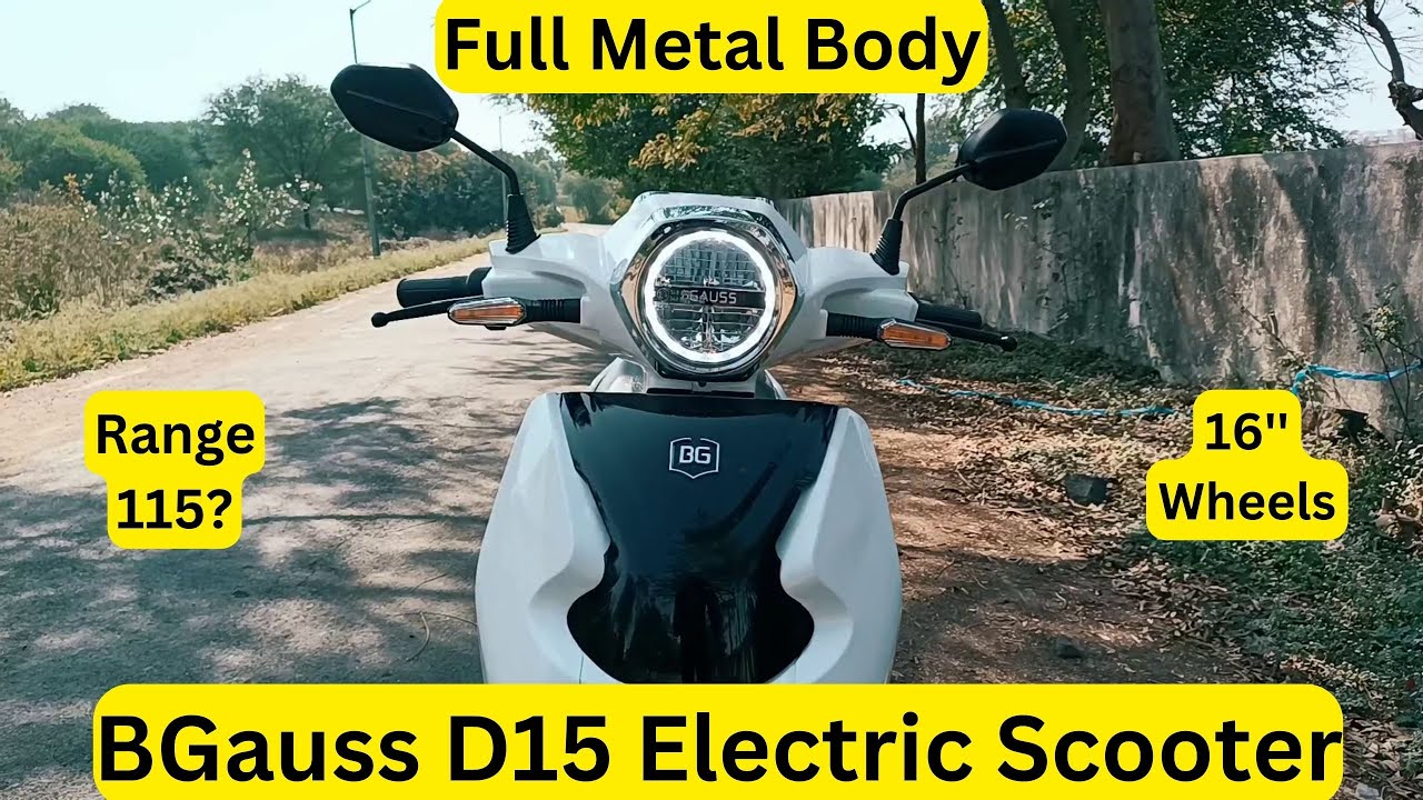 BGauss D15 Electric Scooter Review | Range, Battery, Performance, Motor everything