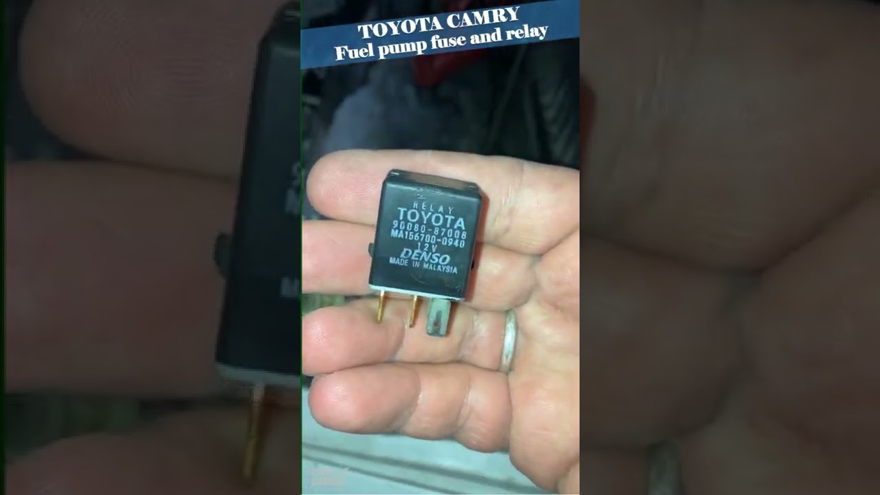 Camry 96-2002 Fuel Pump Relay & Fuse Location