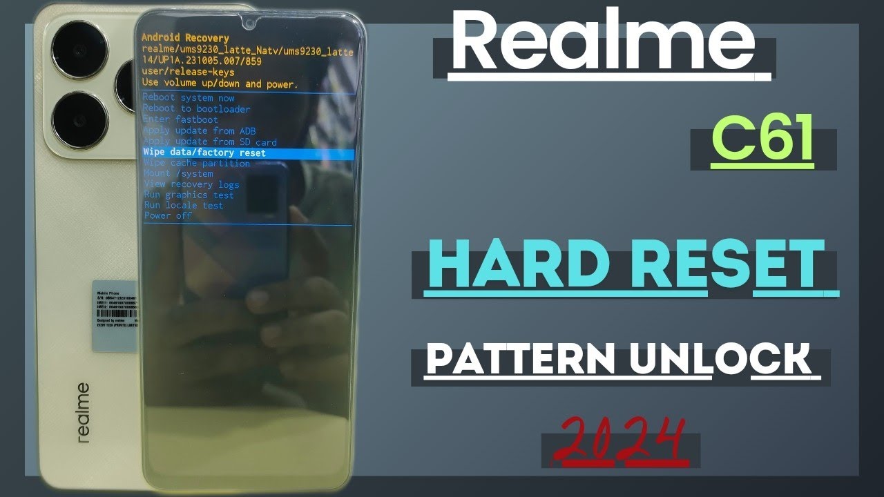 Realme C61 Hard Reset Pattern Pin Unlock (RMX3930)