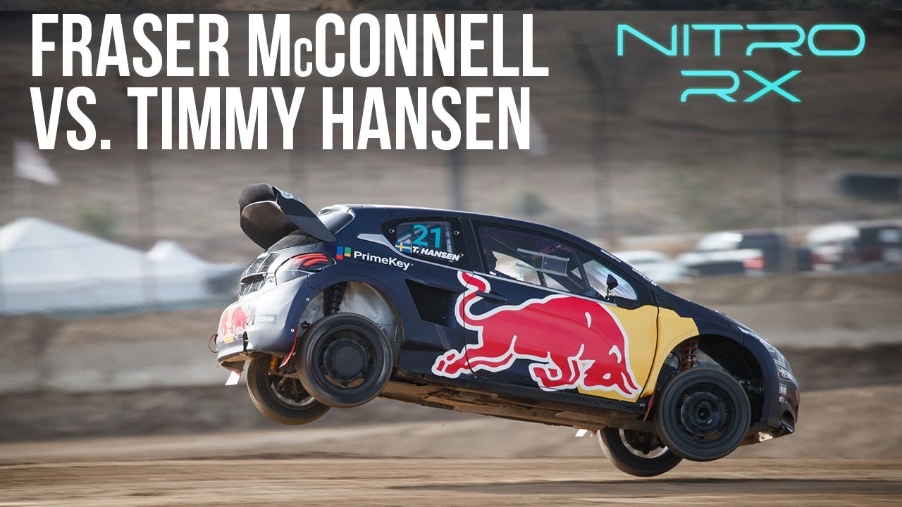 Fraser McConnell vs. Timmy Hansen | Nitro Rallycross Battle Bracket Round 4 Day 1