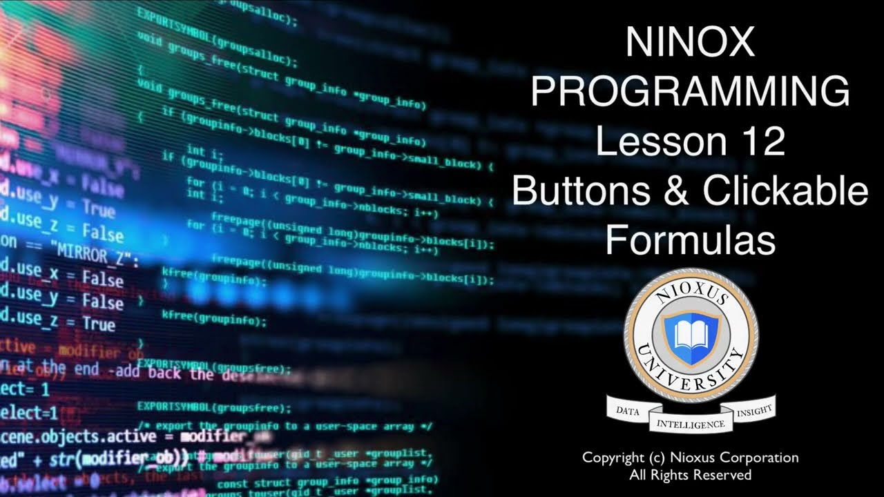 112 Programming Ninox - Buttons & Click Formulas