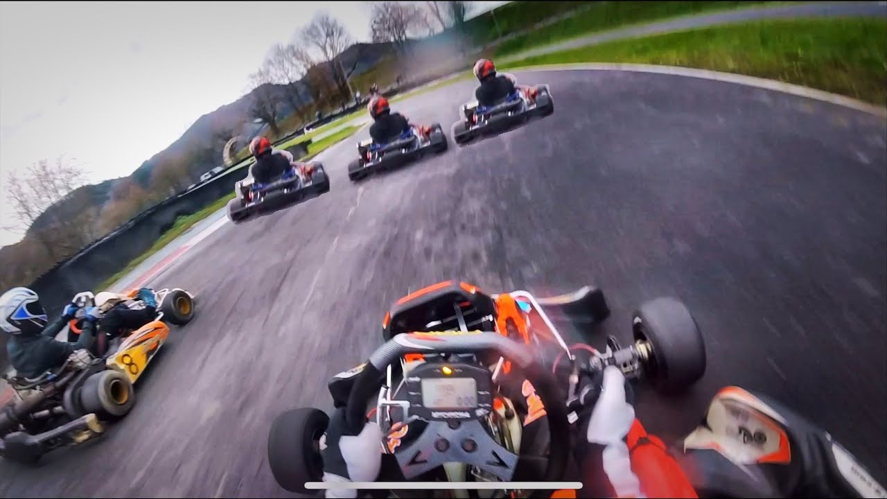 Karting Olaberria Kz2 - Semi mojado, adelantamientos y toques