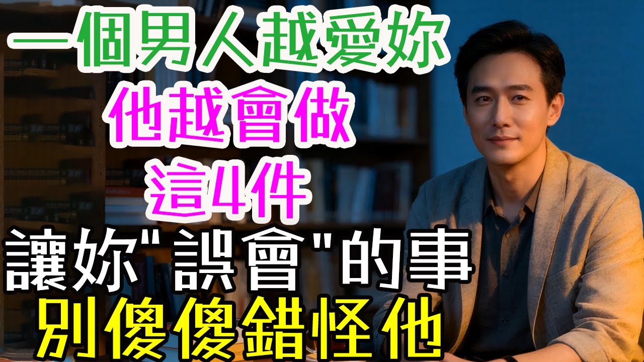 一個男人越愛妳，他越會做這4件讓妳“誤會”的事，別傻傻錯怪他.#男人 #愛 #誤會 #行為 #女人 #姊妹 #霖川 #沉默 #穩定 #責任 #真話 #溝通 #空間 #情緒 #脾氣 #感情 #愛情 #