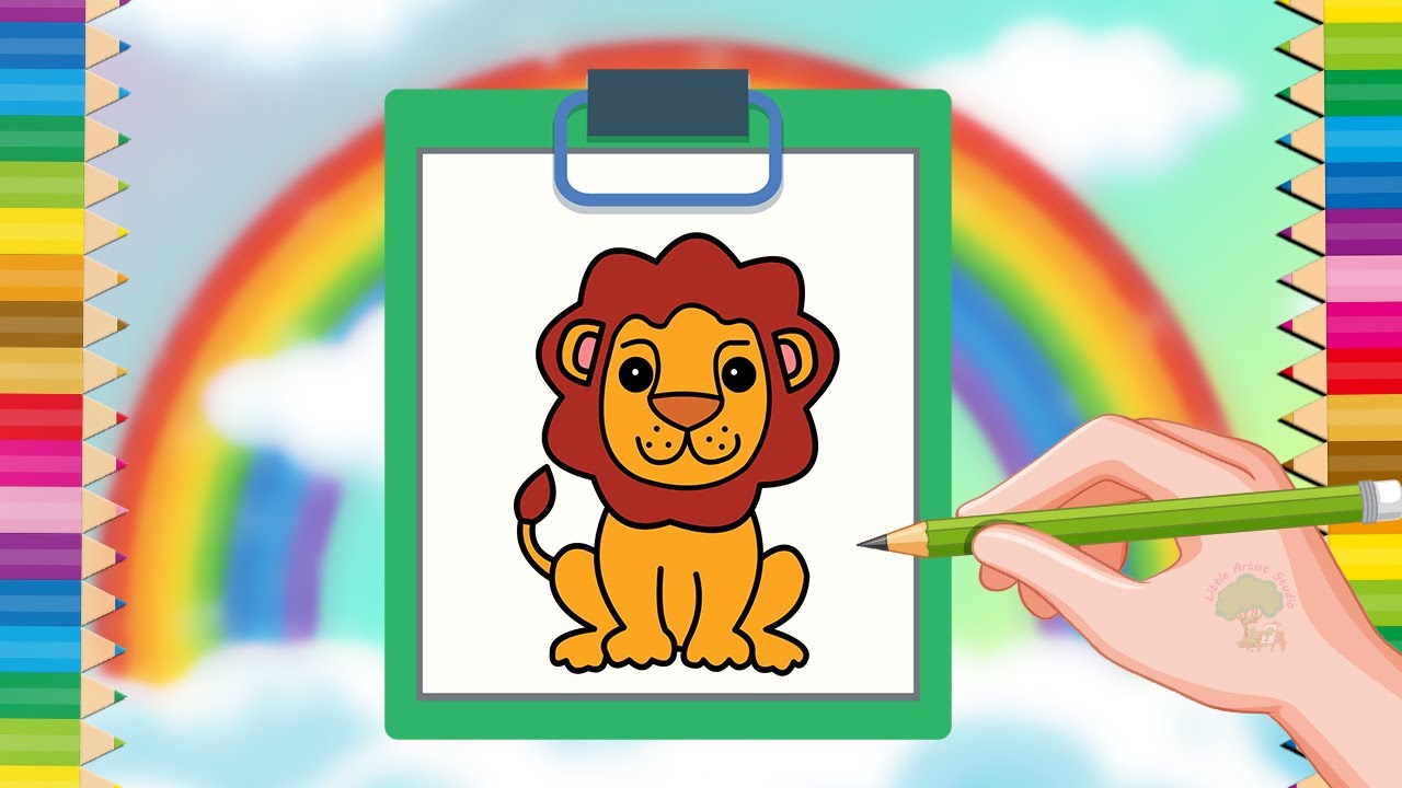 How to Draw a Lion 🦁 | Easy Lion Drawing Step by Step for Kids & Beginners