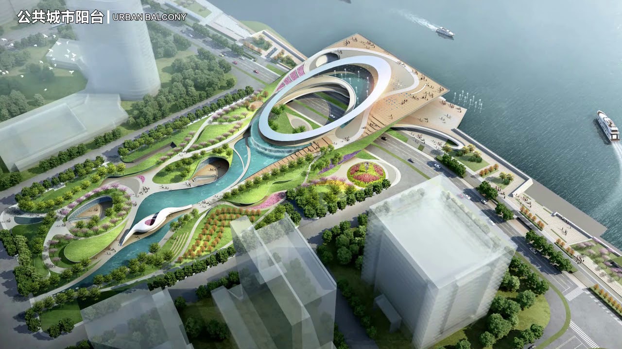 First Prize Competition for the Waterfront design of Wenzhou Outjiang river, China. AURA + ECADI