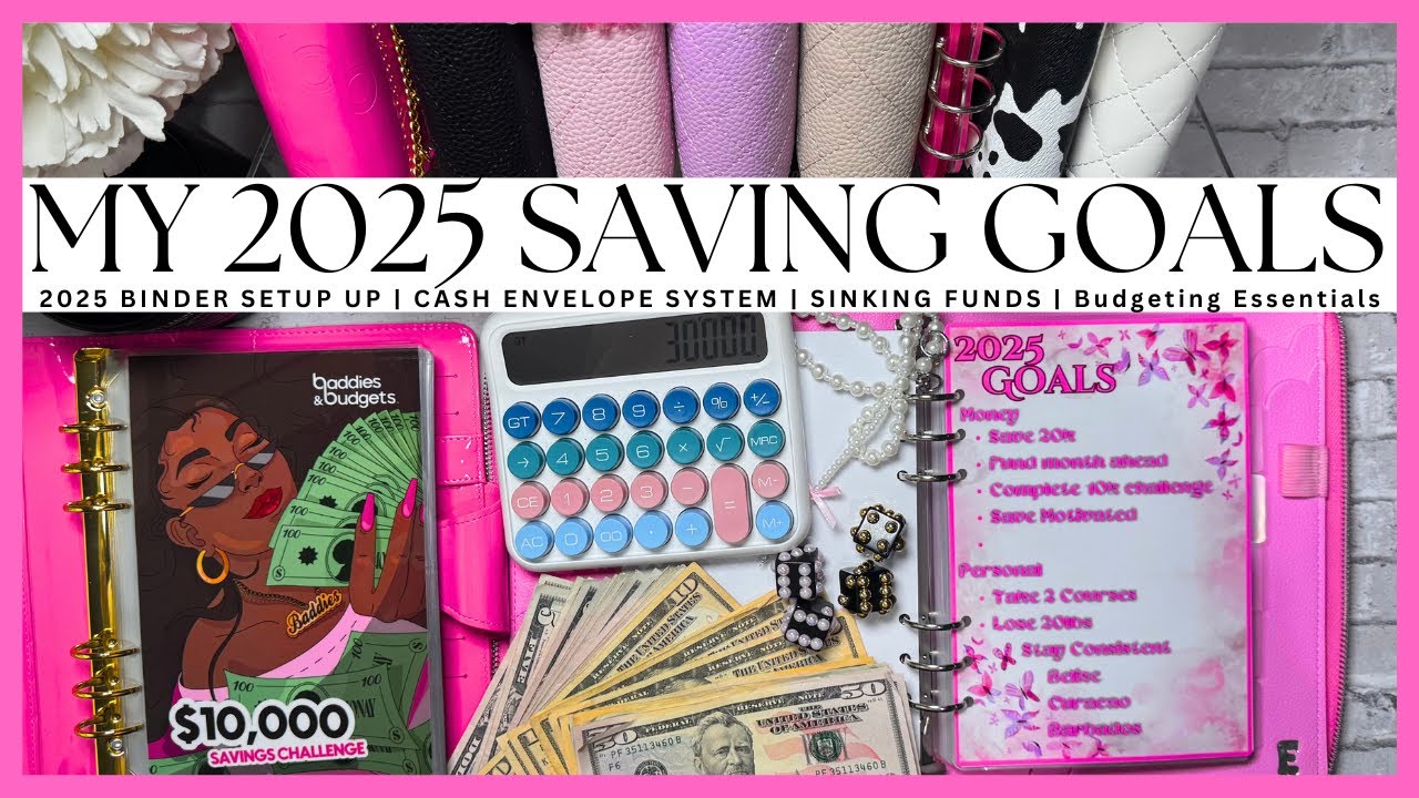 HAPPY NEW YEAR | 2025 SAVING GOALS | BINDER SETUP | CASH ENVELOPE SYSTEM | SINKING FUNDS | SAVINGS