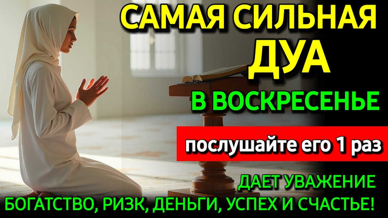 Не пропусти дуа в ВОСКРЕСЕНЬЕ — самые сложные проблемы решатся, ИншаАллах ✨️✨️