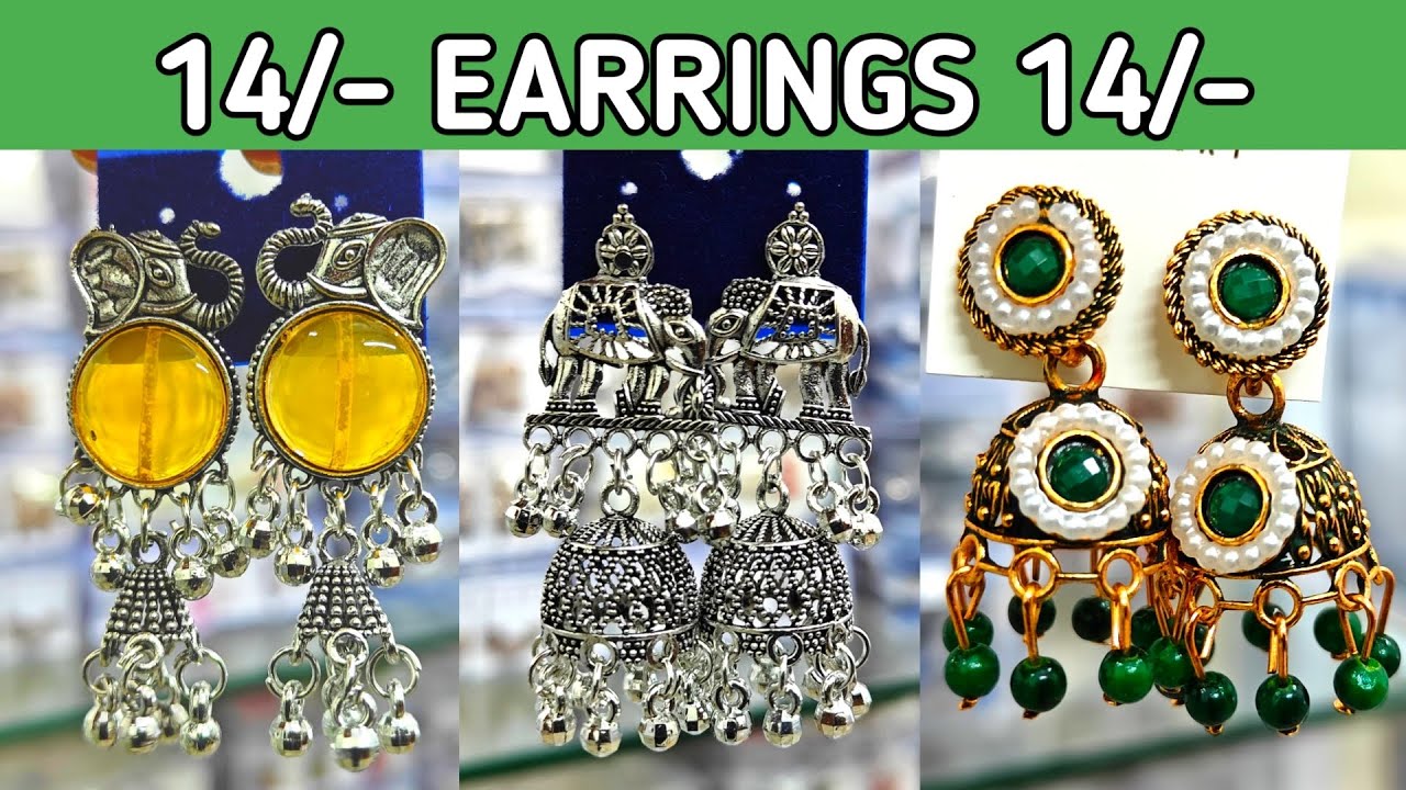 Buy 14rs Earrings Wholesale Market and Sell for 50rs Wholesale Market Mumbai