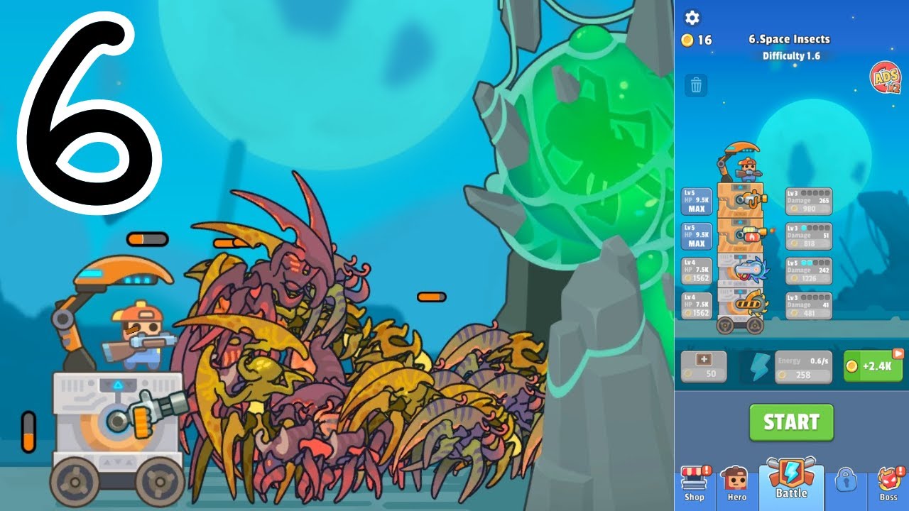 TDS - Tower Destiny Survive | 6.Space Insects Battle | Difficulty 1.6 | Gameplay