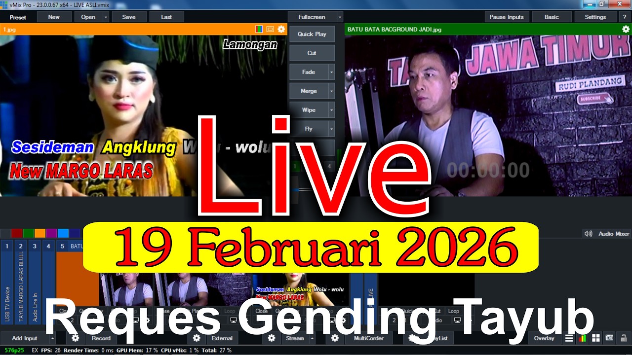 Live Streaming reques gending tayub jawa timur 19 Februari 2026