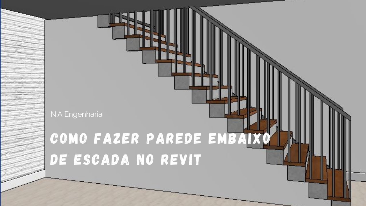 Tutorial: como fazer parede embaixo da escada no Revit