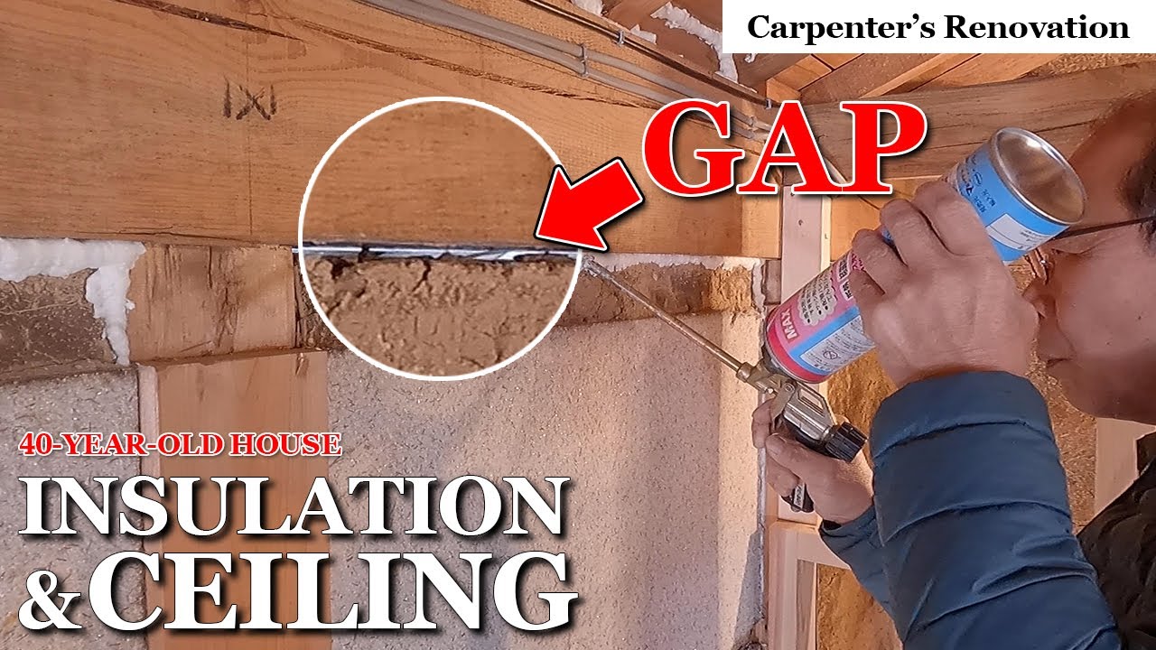Japanese Carpenter's Renovation - Insulation and Ceiling Frame Installation