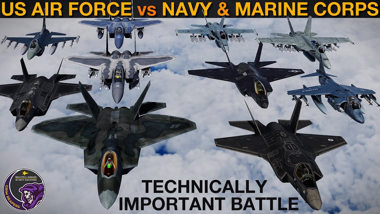 Mass Battle: The US Air Force vs The US Navy & Marine Corps (WarGames 157) | DCS