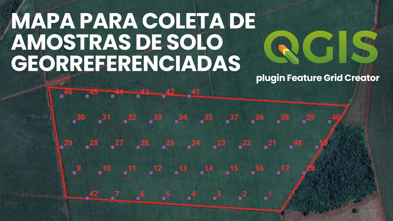 COMO FAZER UMA AMOSTRAGEM EM GRADE REGULAR NO QGIS PARA COLETA DE AMOSTRAS DE SOLO