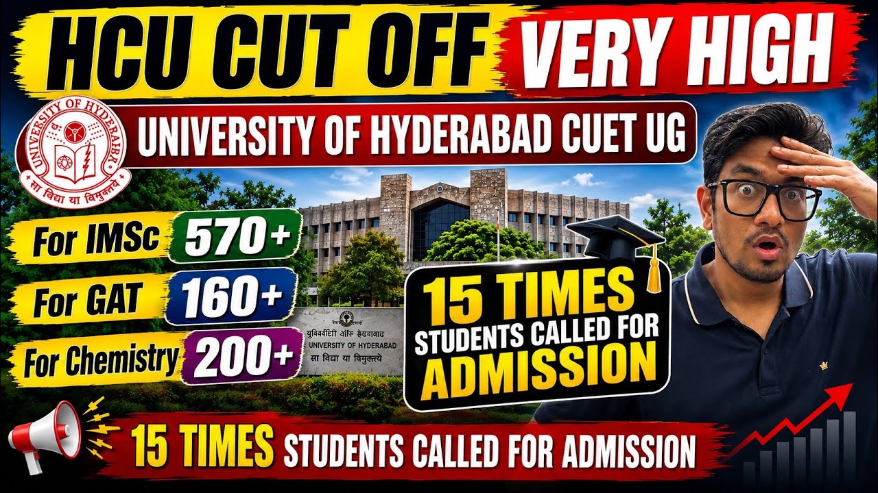 Ask Anything HCU CUET UG Admission 2026 University of hyderabad  cut off Discussion for All Courses