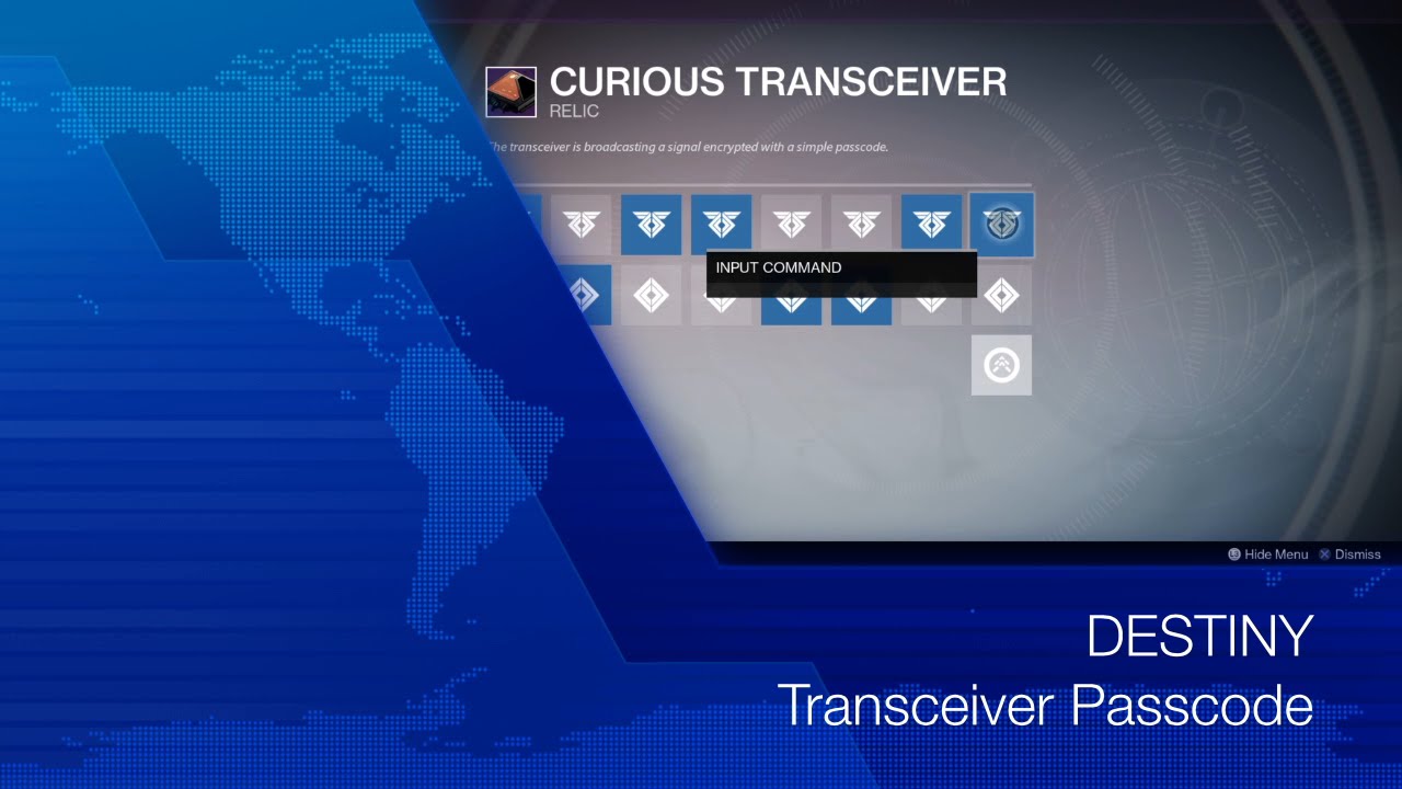 DESTINY: #15 [Sleeper Simulant] Transceiver Passcode