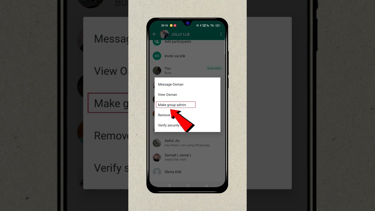 WhatsApp Group Admin Kaise Banate Hain | How To Make Admin On WhatsApp Group #shorts