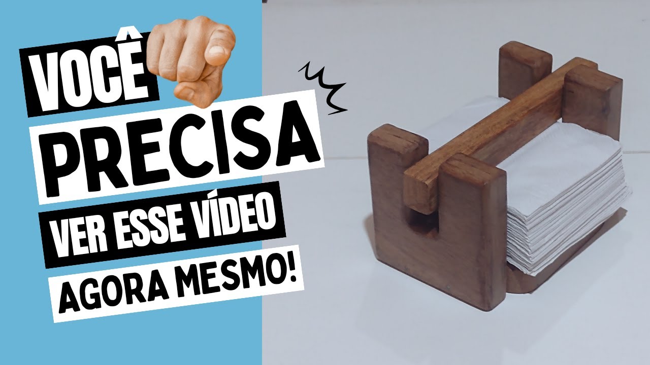 PORTA GUARDANAPO FEITO COM SOBRAS DE MADEIRA , NÃO FAÇA ANTES DE ASSISTIR ESSE VIDEO .