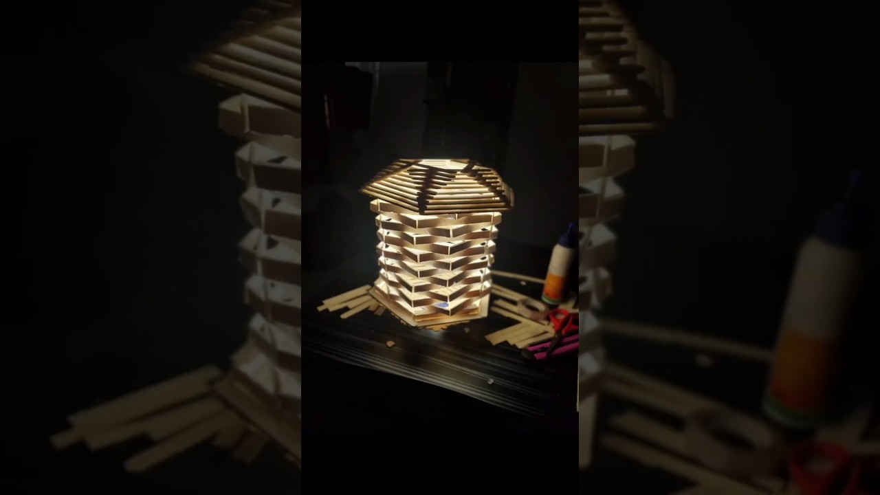Ice cream sticks diwali latern #akash kandil#shortvideo #viralvideo #diwali #akashkandil #creative