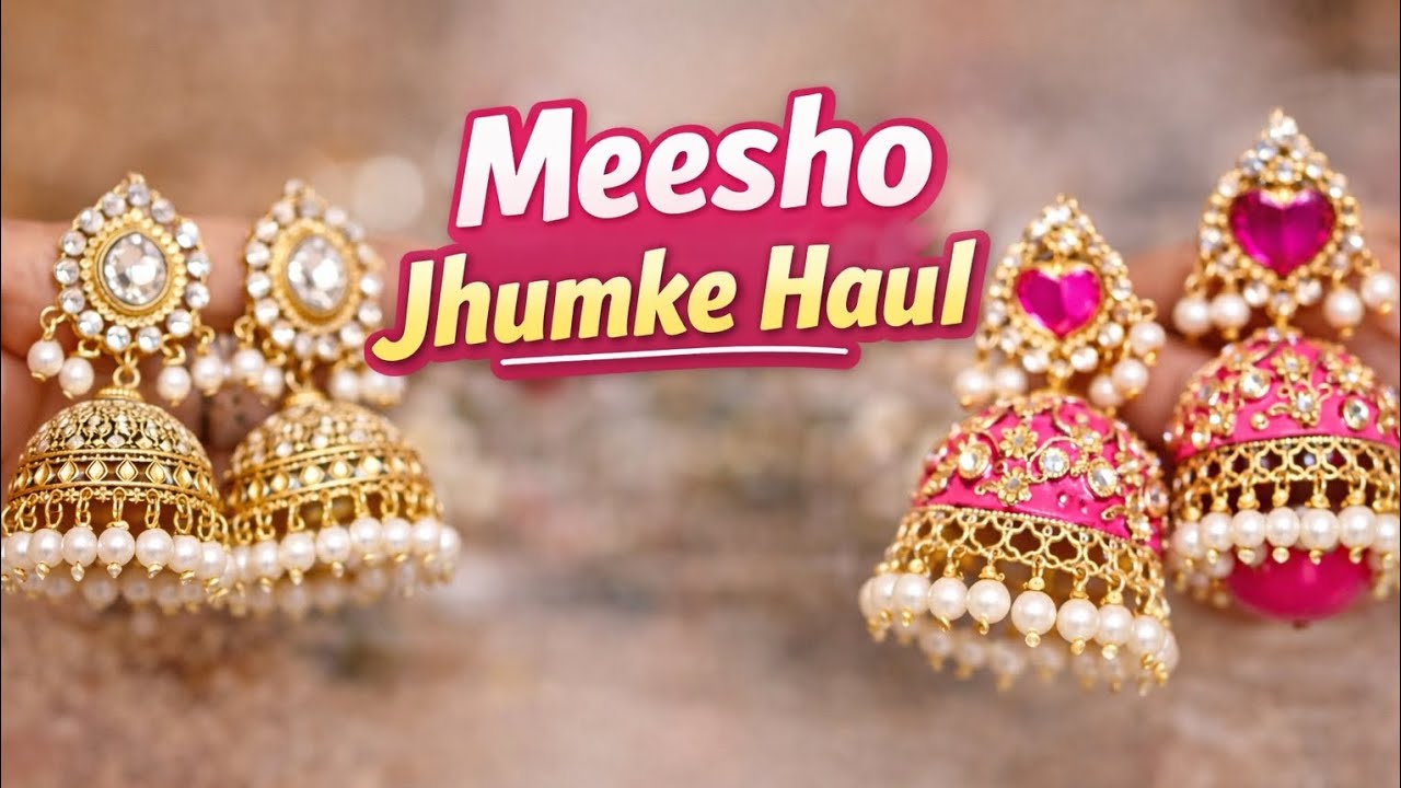 ✨ Meesho ke jhumke = Budget + Beauty 💖Itne sundar ki dil aa jaye😍Kon sa wala best laga?Comment karo👇