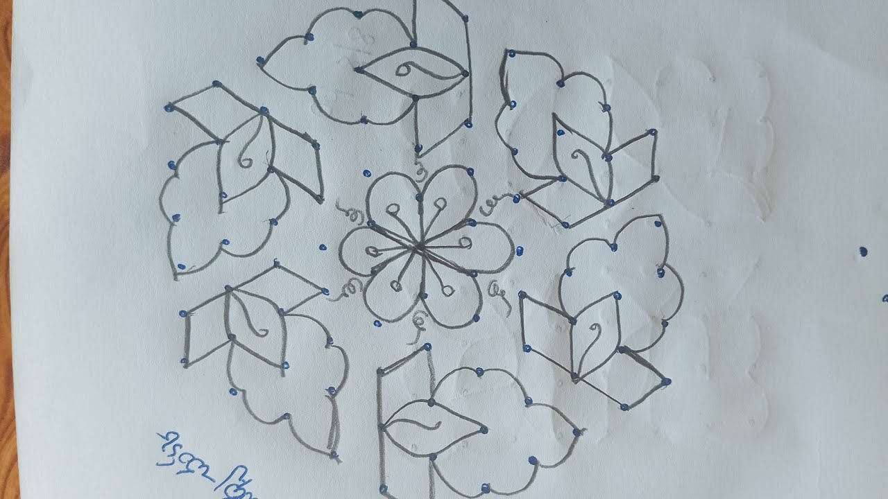 11*6 Easy rangoli designs for begineers 🌸🌸