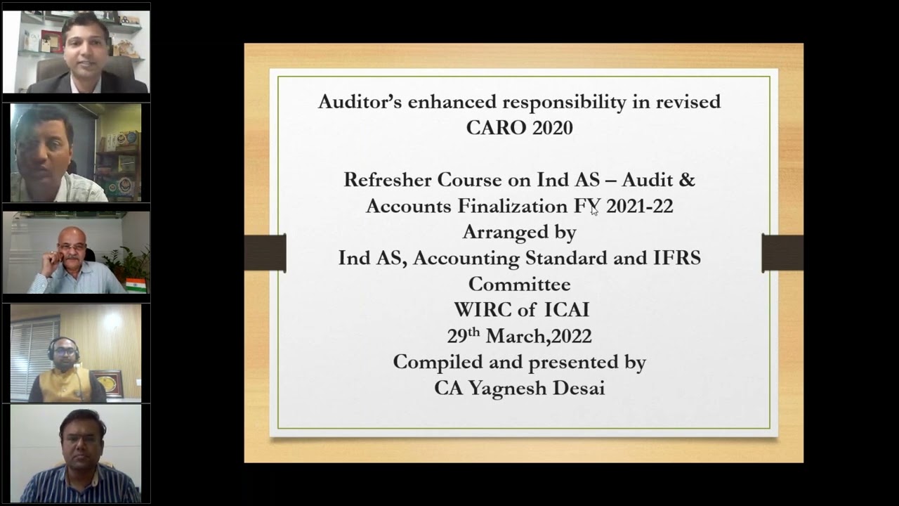 Refresher Course on Ind AS (Audit & Accounts Finalization FY 2021-22) (Virtual) on 29th March 2022