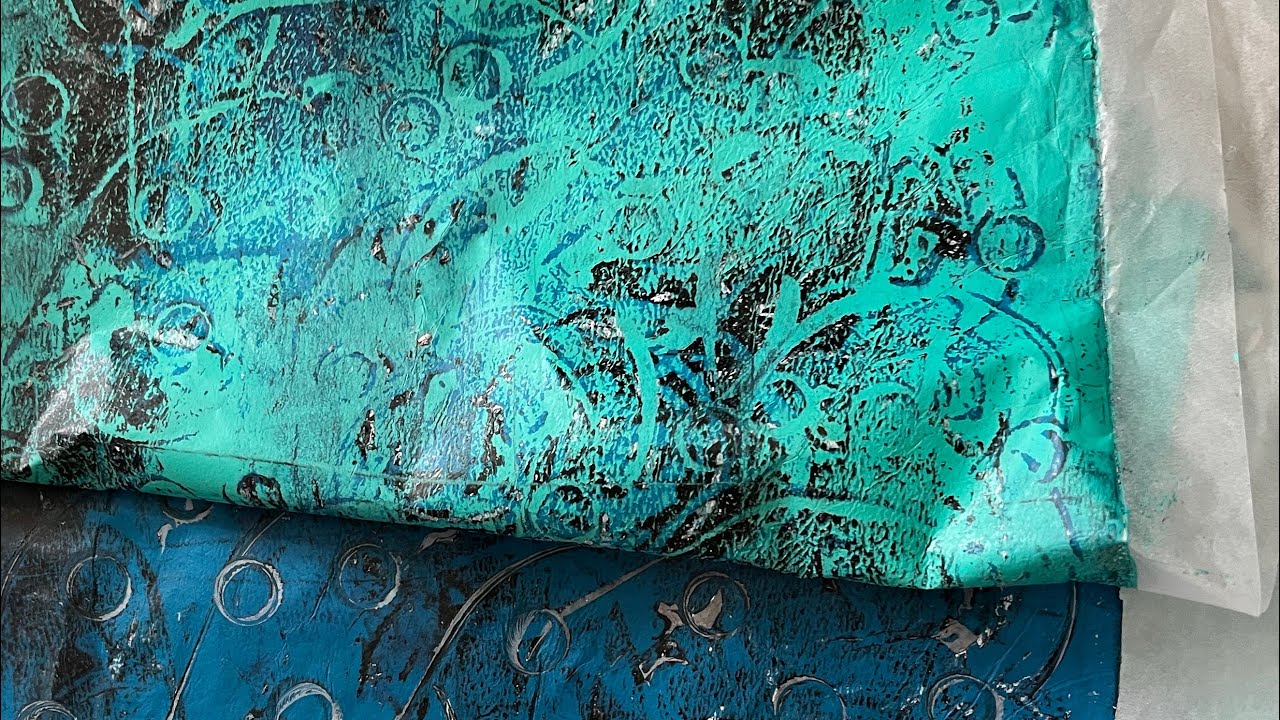 Creating gelli prints with things from in the house
