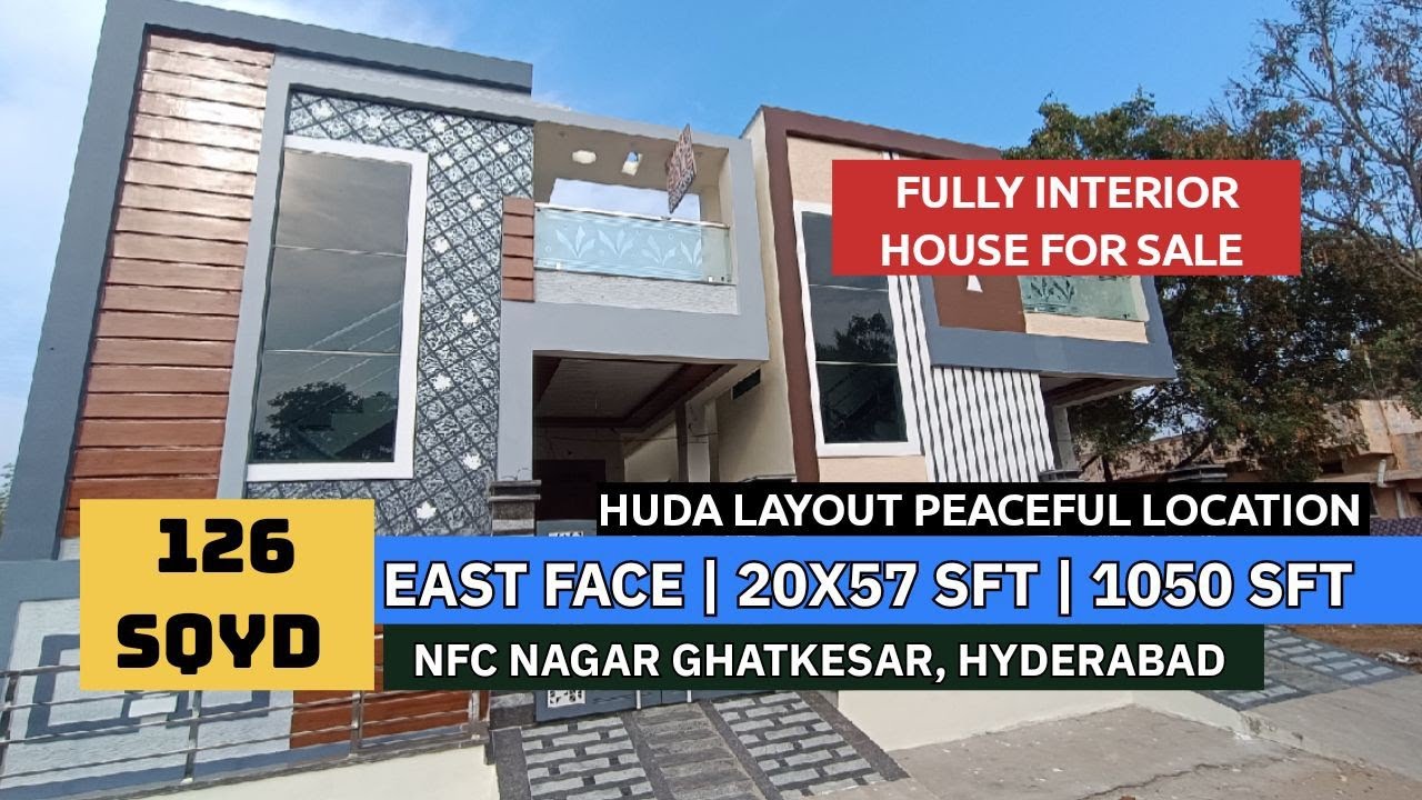 Fully Interior 126 SQYD East face 2BHK independent house for sale in NFC Nagar Ghatkesar Hyderabad 