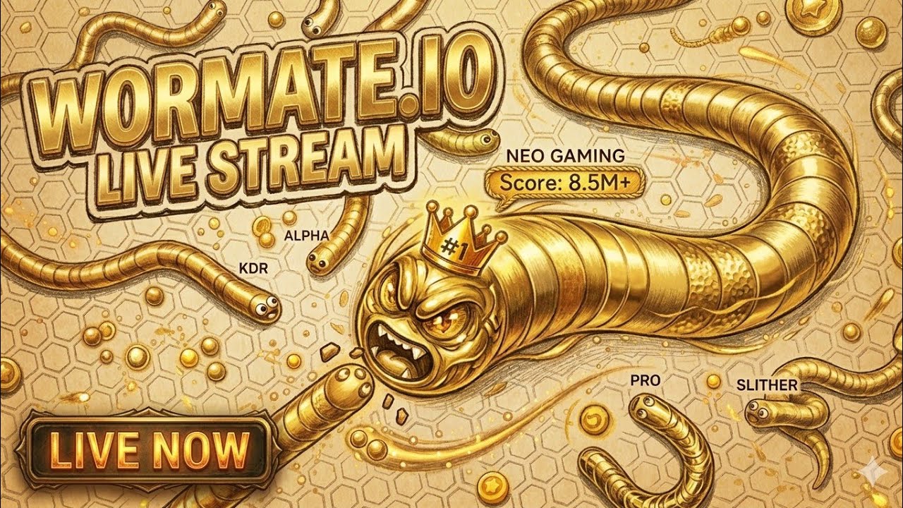 🐍 Non-Stop Action: Wormate.io Pro Gameplay LIVE! | Biggest Snake Ever? 😱 #wormate #shorts #snakegame