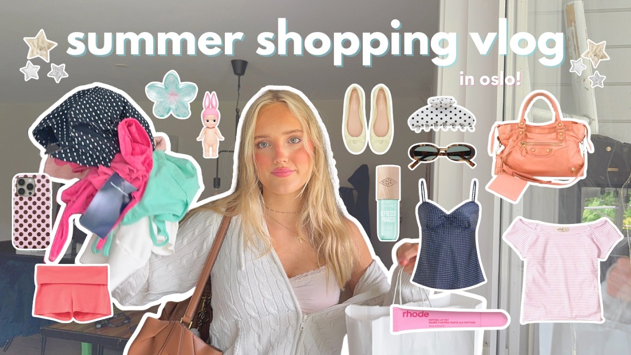 SHOPPING VLOG + HAUL | summer shopping in scandinavia 🎀👗🛍️