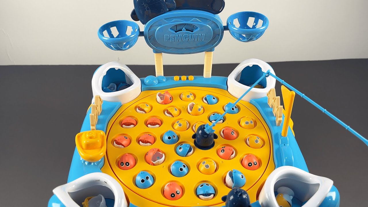 ASMR Toy Unboxing Magnetic rotating electric fishingtoy set | Satisfying Process