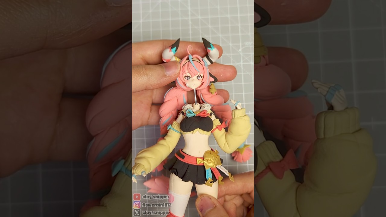 Genshin Impact ' Varesa ' Clay figurines !  #varesa   #genshinimpact   #shots