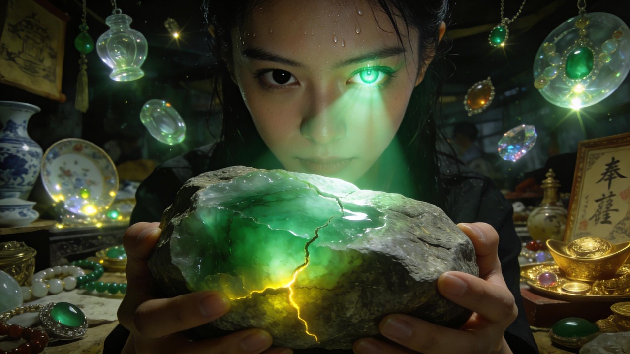 💕💕誰能想到，街頭陪盲眼奶奶討生活的平凡女孩姜萊，竟是豪門沈家流落在外的真千金！一場車禍覺醒透視神眼，直接打開賭石鑑寶新世界！💤#短剧 #movie #drama #最新短劇全集 #大陆剧