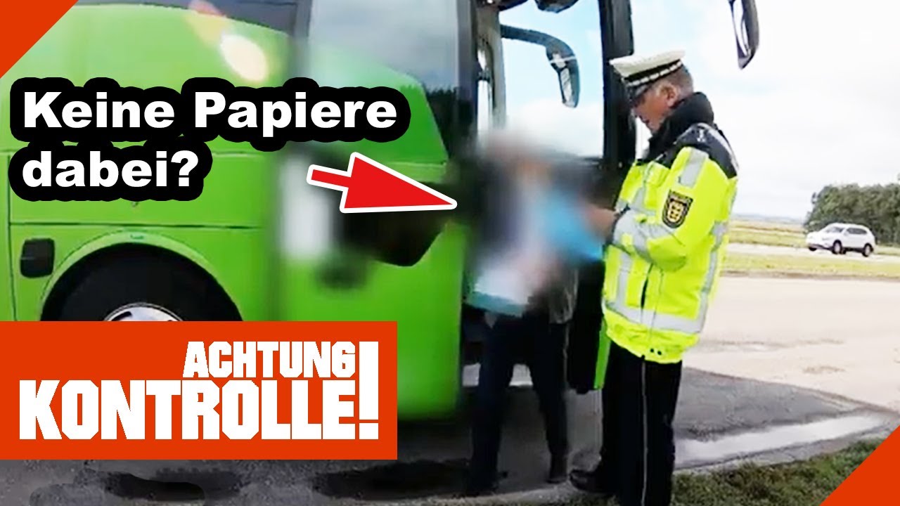 Fernbus ohne Fahrzeugschein unterwegs! Ruhezeiten eingehalten? |1/2| Kabel Eins Achtung Kontrolle