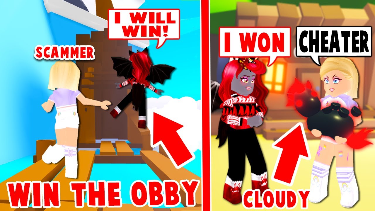 I Had To BEAT THIS SCAMMER In An OBBY In Order To Get My PET Back In Adopt Me! (Roblox)