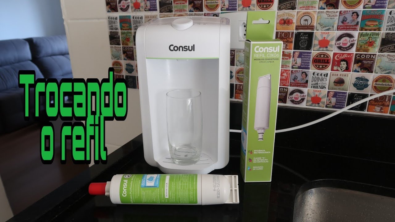 Trocando o Refil do Purificador de Água Consul